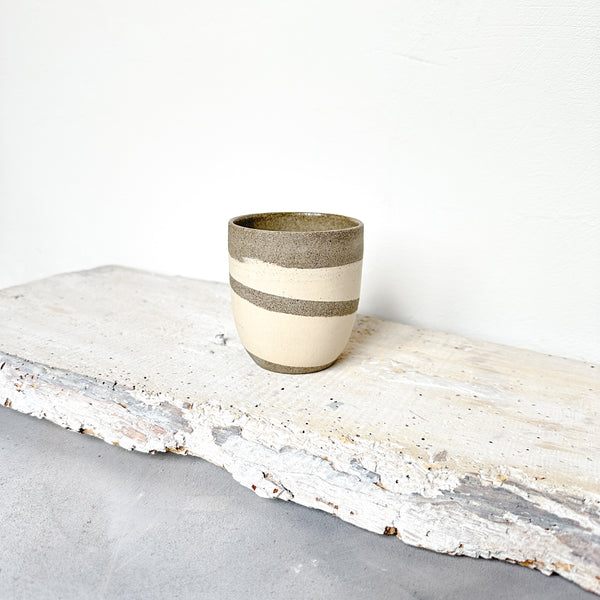 Cafe Lungo cups no handles // Big Marble // Off white + grey speckled