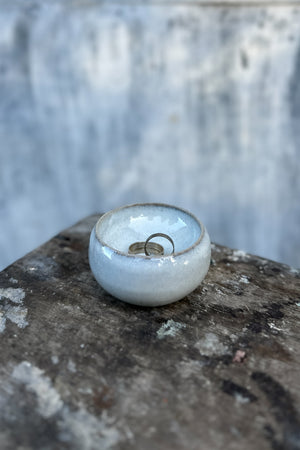 ceramic trinket dish white