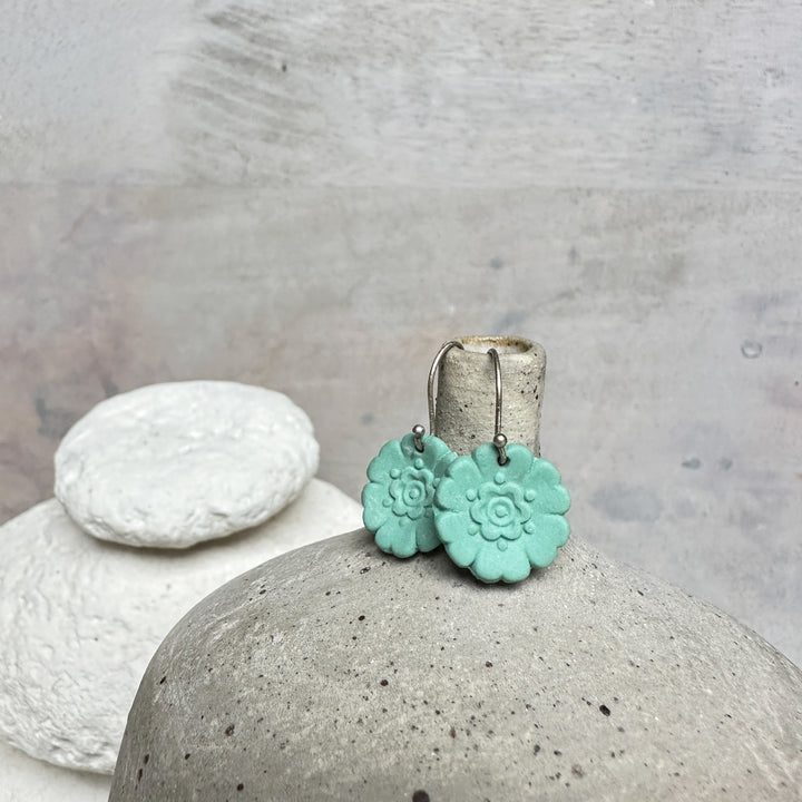 Fleur Du Joly earrings - Celadon green - small earwire
