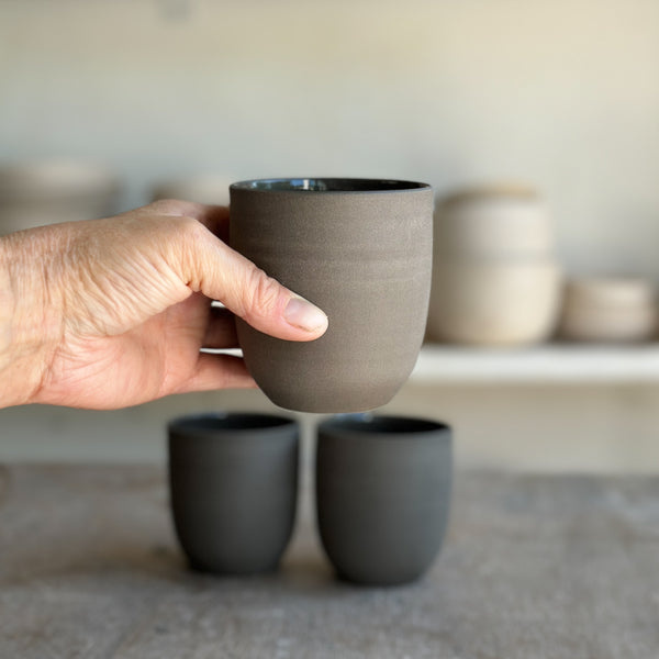 Cafe Lungo Rock cups no handles - Slate