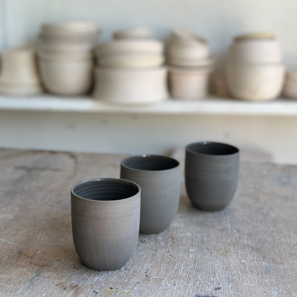 Cafe Lungo Rock cups no handles - Slate