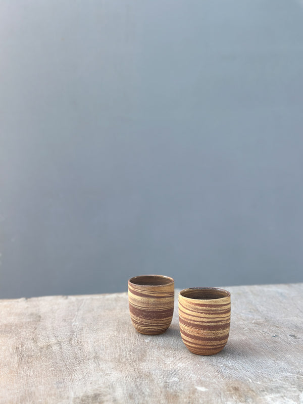 modern agateware cups