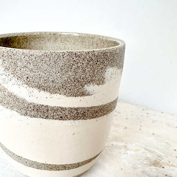 Cafe Lungo cups no handles // Big Marble // Off white + grey speckled