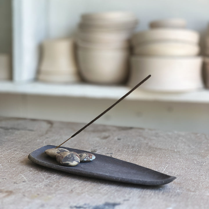 Incense holder - ZenStones - Basic - Manganese Ore - Long shape