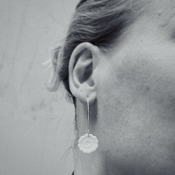 porcelain earring flower