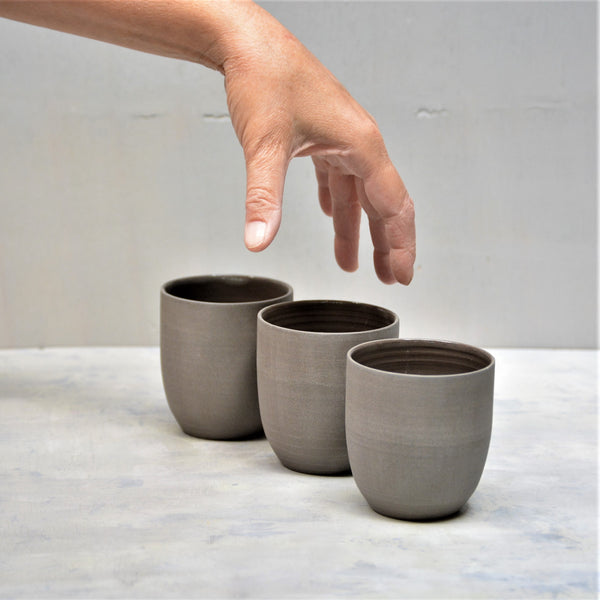 Cafe Lungo Rock cups no handles - Slate