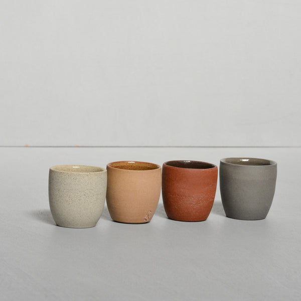 Barista cups 80ml - Mixed clays - set of 4