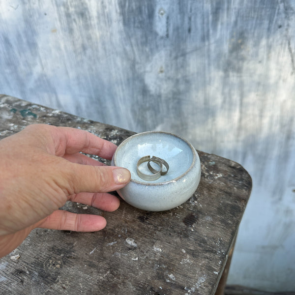 Ceramic jewelry dish - Lunar Voids - Hollow Ceramics in Lunar glaze - Nr.2