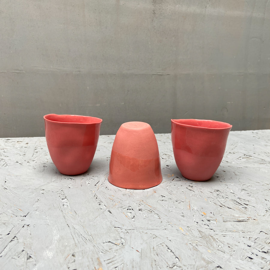 Solid Colors - Colored porcelain - 1 cups - Sober red