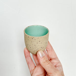 Yellow + Spots //  Ristretto cups {old version} Ice green // set of 2