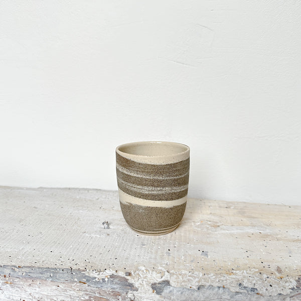 Cafe Lungo cups no handles // Medium Marble // Off white + grey speckled