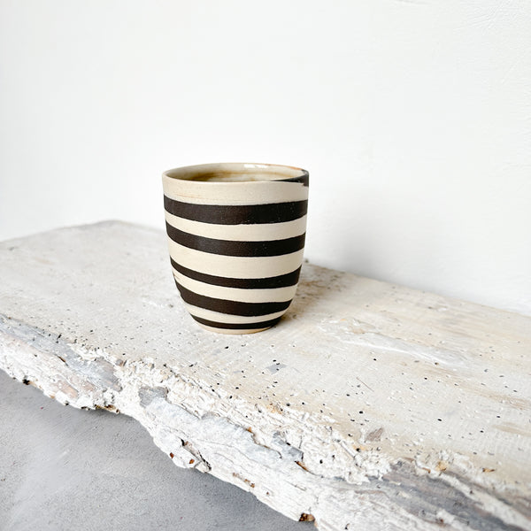 Cafe Lungo cups no handles // Big Marble // Off white + Slate