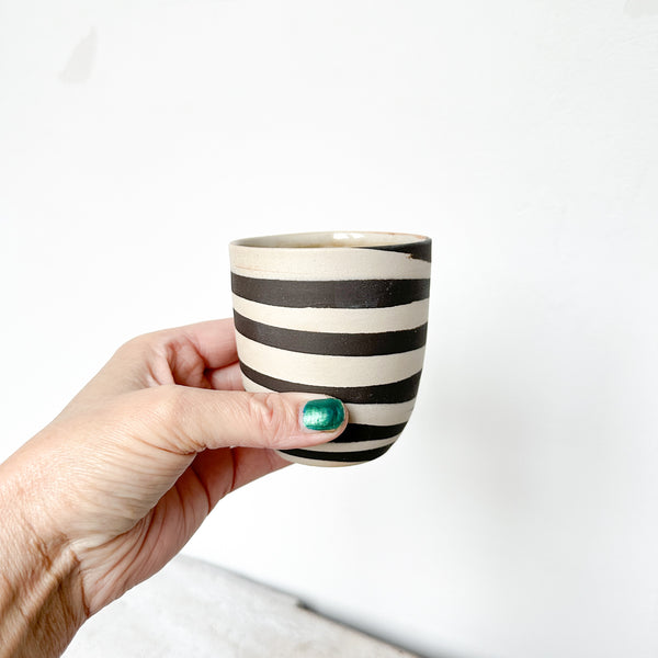 Cafe Lungo cups no handles // Big Marble // Off white + Slate