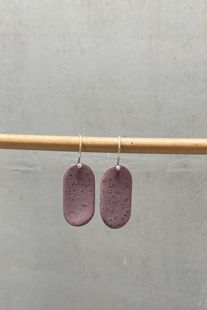 purple porcelain earrings