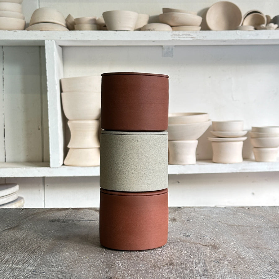 stackable ceramic jars