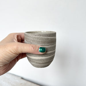 Cafe Lungo cups no handles // Fine Marble // Off white + grey speckled