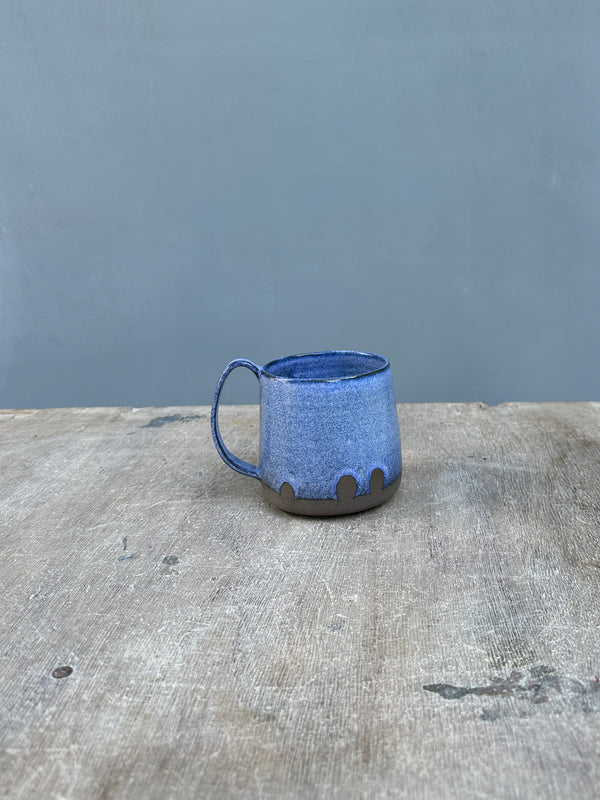 XXL Lazy & Relax mug in Antharzite & Egyptian Blue glaze + Fingermarks! -  500ml. (16,9 Fl.Oz.)