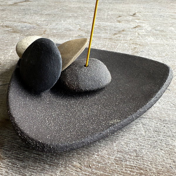 Incense holder - ZenStones - Basic - Manganese Ore