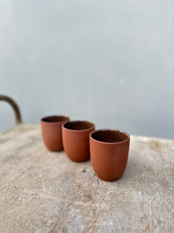 red clay cups