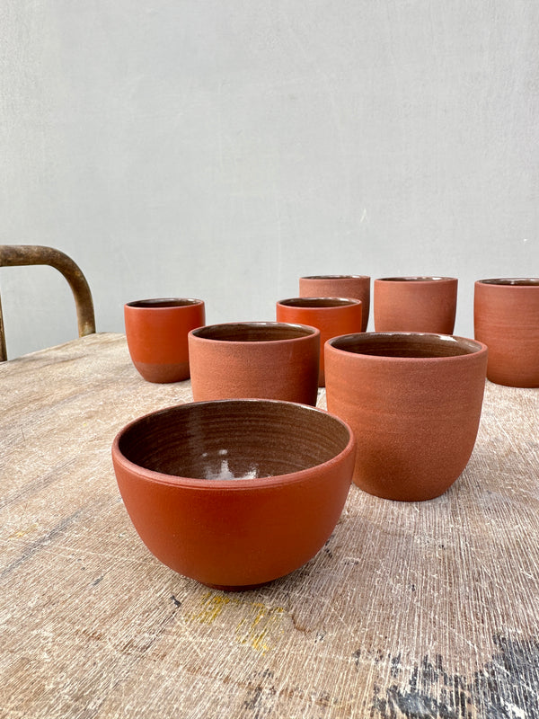 red clay tablware