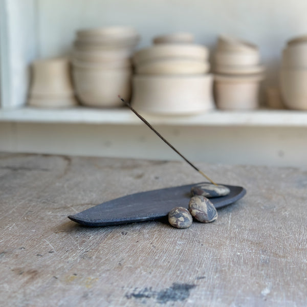 Incense holder - ZenStones - Basic - Manganese Ore - Long shape