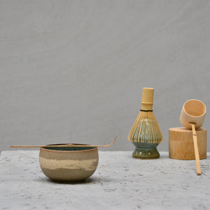 Chawan - Recycled Stoneware + Deep Sea Green glaze #A