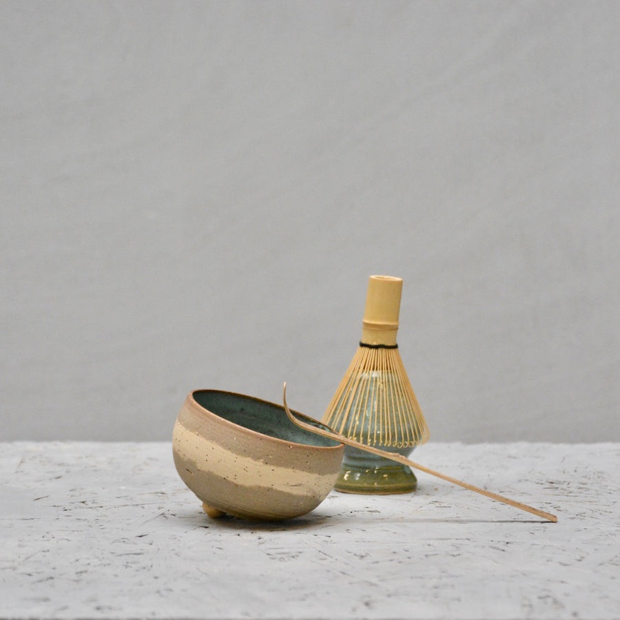 Chawan - Recycled Stoneware + Deep Sea Green glaze #A