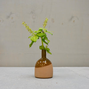 Rock - Amber - Little vase industrial round