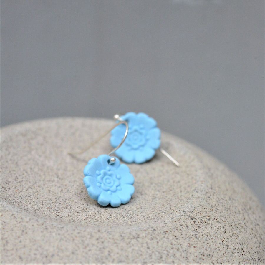 Fleur Du Joly earrings - Turquoise matt- small earwire