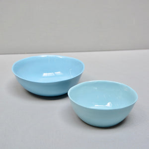Solid Color porcelain - set 2 dishes - Turqouise Blue