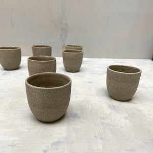 Rock ristretto cups no handles in Concrete