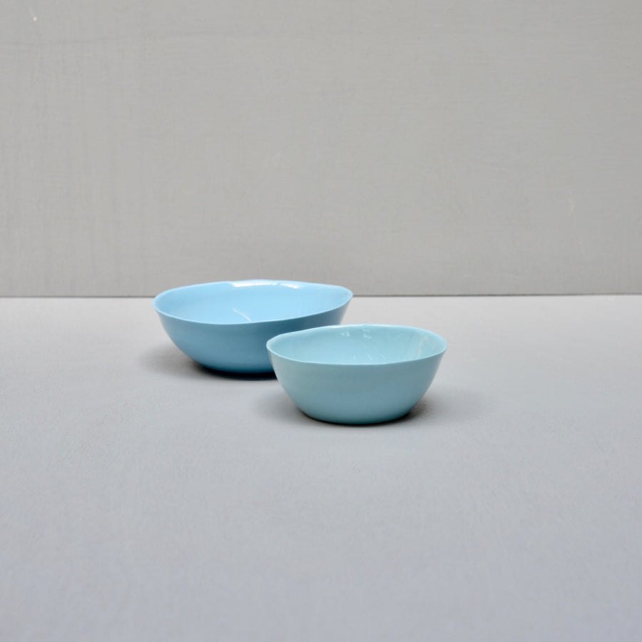 Solid Color porcelain - set 2 dishes - Turqouise Blue