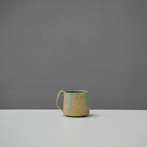 Lazy & Relax mug - Yellow Spotted & Pill shape inspired - Ice green